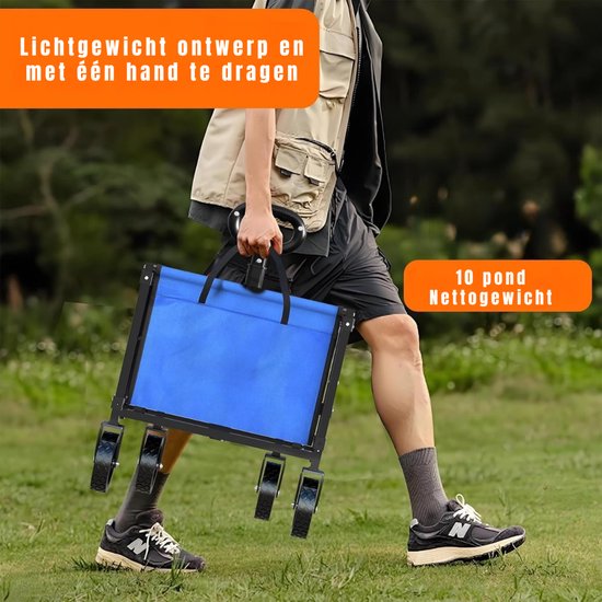 YOR® Bolderkap Opvouwbaar Luchtbanden - Bolderkar - Bolderkar Opvouwbaar - 160 kg - Blauw- 45cm x 42cm x 95cm — afbeelding 4