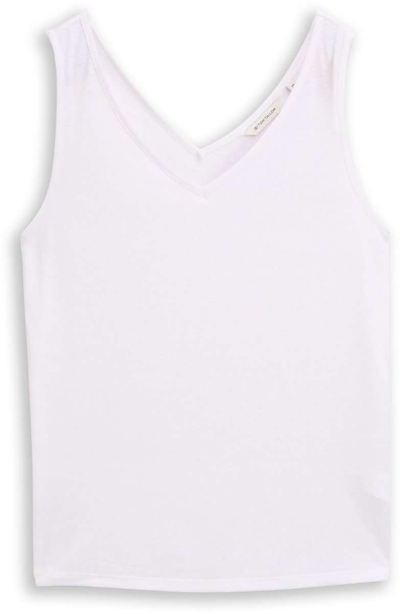 Tom Tailor - Top met linnen - Maat XL - White