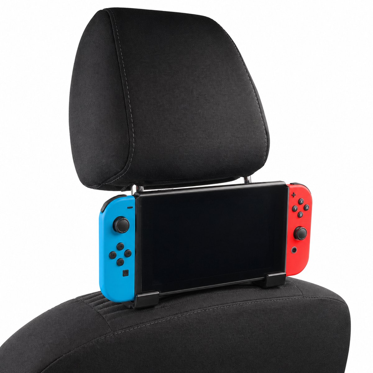 Nintendo Switch Houder Auto Hoofdsteun - Tablet En Game Console Mount Voor Auto Achterbank - Verstelbare Headrest Mount Met Joy-Con Ondersteuning - Universele Autohouder Voor Reizen Kinderen Entertainment - Zwart