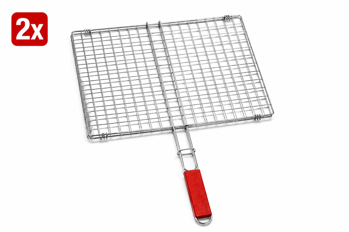2 Stuks STAR&STER BBQ Rooster 36x27 cm – Grillrooster voor Barbecue | Universeel & Stevig