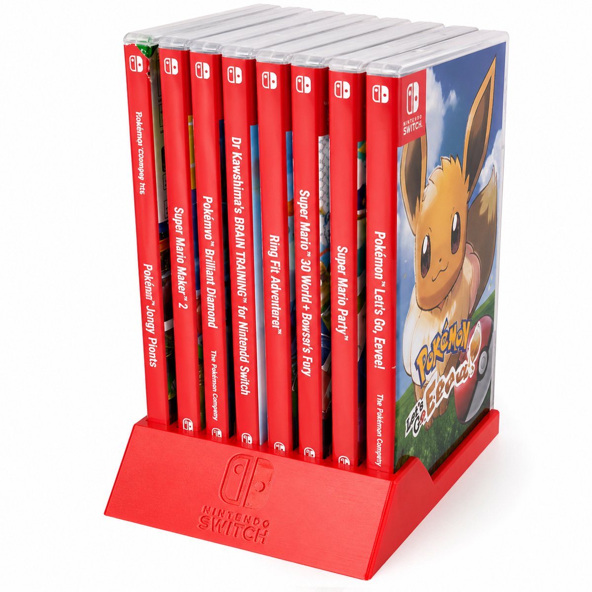 Nintendo Switch Game Houder - Game Card Opbergbox Voor 8 Spellen - Compacte Organizer Voor Nintendo Switch Games - Gaming Accessoire Voor Opruimen En Beschermen - Minimalistisch Design - Rood