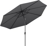 LifeGoods Parasol - Tuin - Ø346 cm - 30° Kantelbaar - Waterdicht - UPF50+ - Donkergrijs