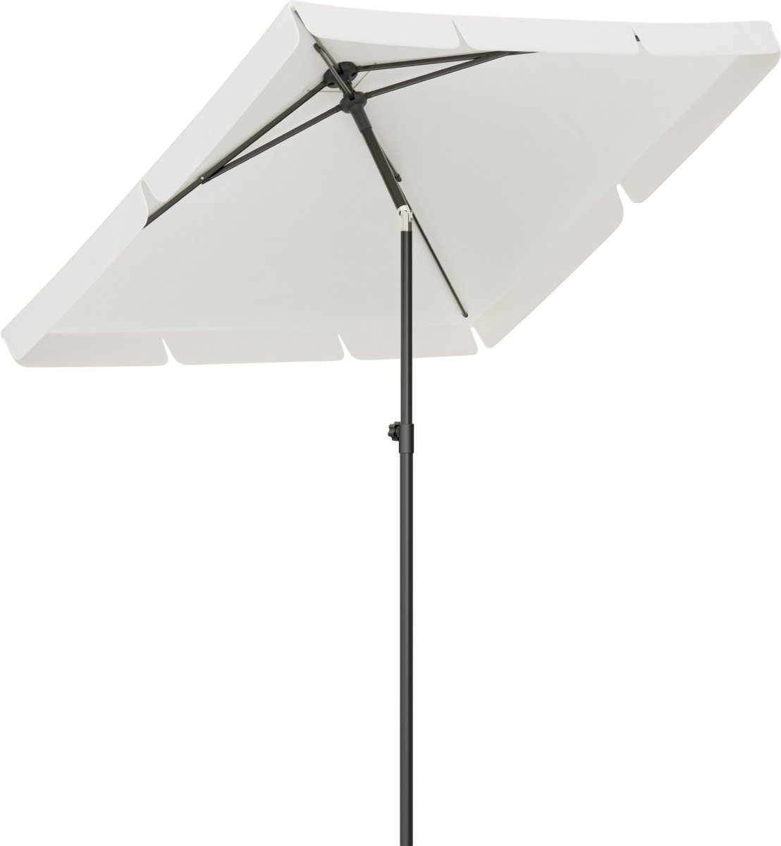 Bol.com LifeGoods Parasol - Tuin - Balkonparasol - 200x125cm - 30° Kantelbaar - Waterdicht - UPF50+ - Crème aanbieding