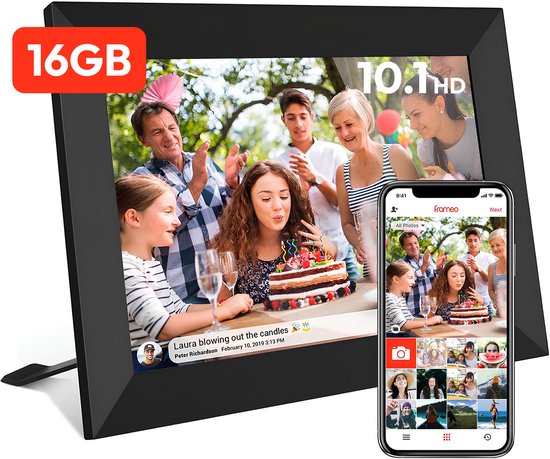 Bollit Digitale fotolijst met WiFi en Frameo App