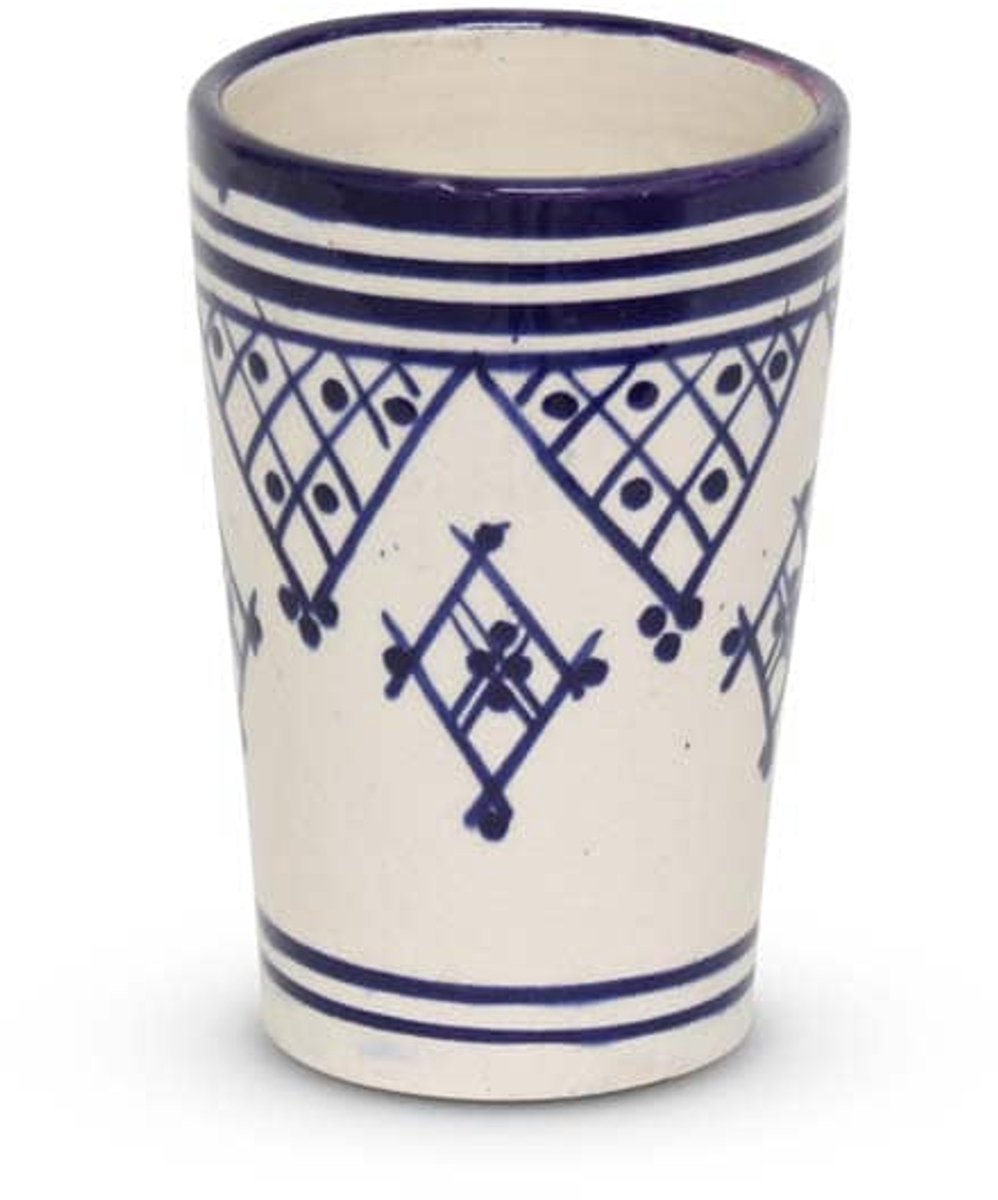 Safaary - Marokkaanse Beker Blauw Zerbia Ø 8 x 12cm