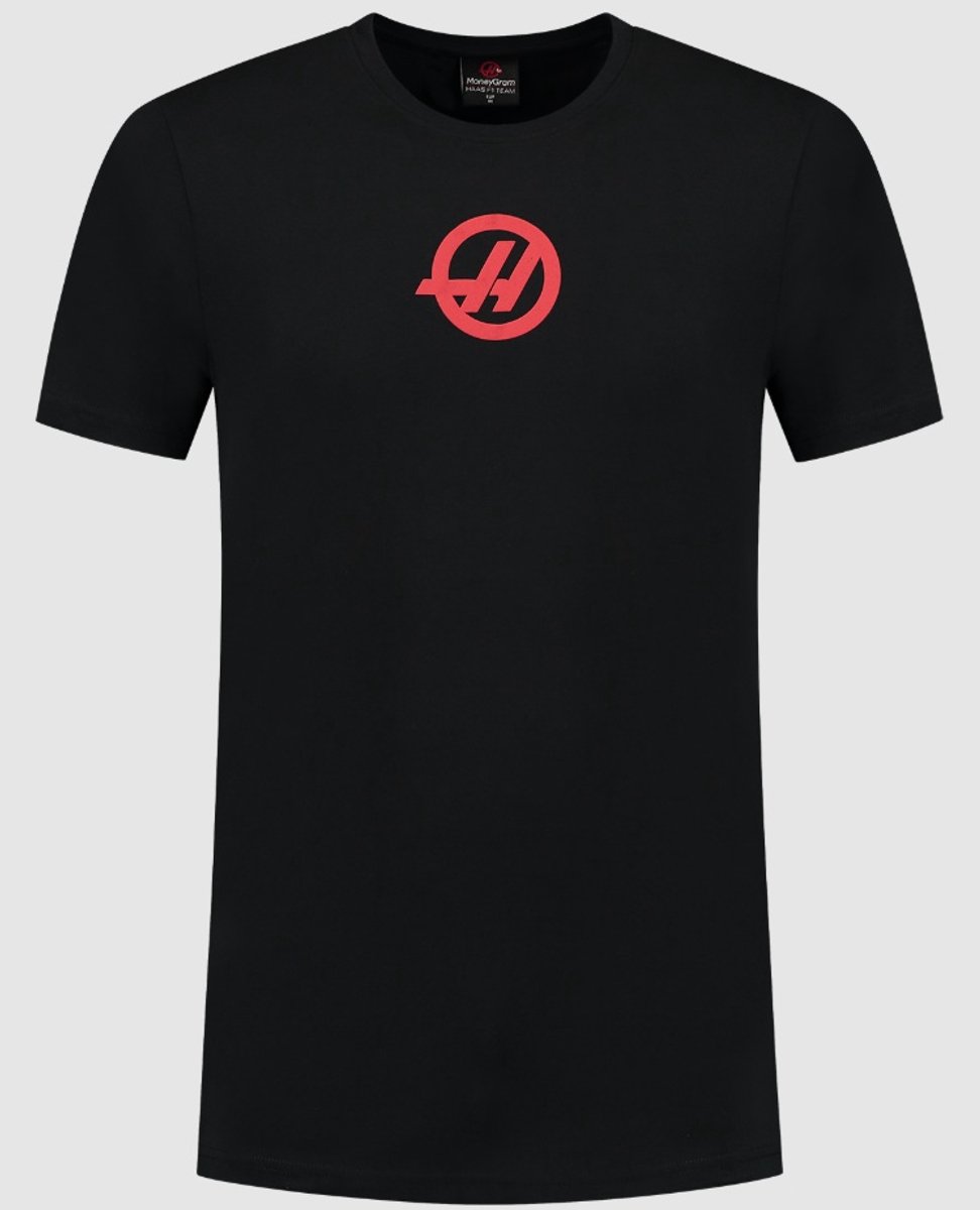 Haas F1 - Formule 1 - Roundel Essential - T-Shirt - Heren - Zwart - Maat L