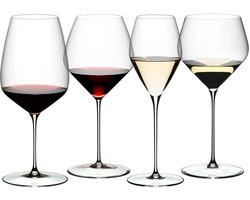 Riedel Wijnglazenset Veloce - Cabernet / Merlot, Pinot Noir / Nebbiolo, Riesling & Chardonnay - 4 Stuks