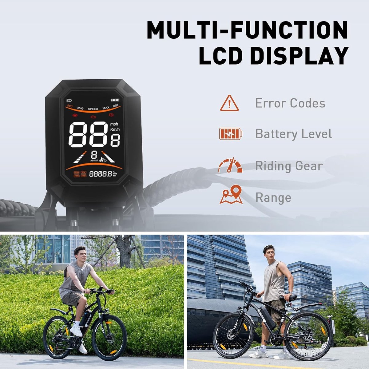 Hitway Elektrische Fiets BK27S - Trendy 28 Inch City Commuter EBike met Afneembare 36V 13Ah Lithium Batterij - Damesfiets - E-Bike met 250W Motor - 7 Versnellingen - IP54 Waterdicht - afbeelding 3