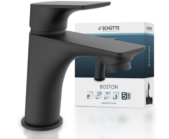 SCHÜTTE Boston Mitigeur Lavabo - Mitigeur - Zwart Mat