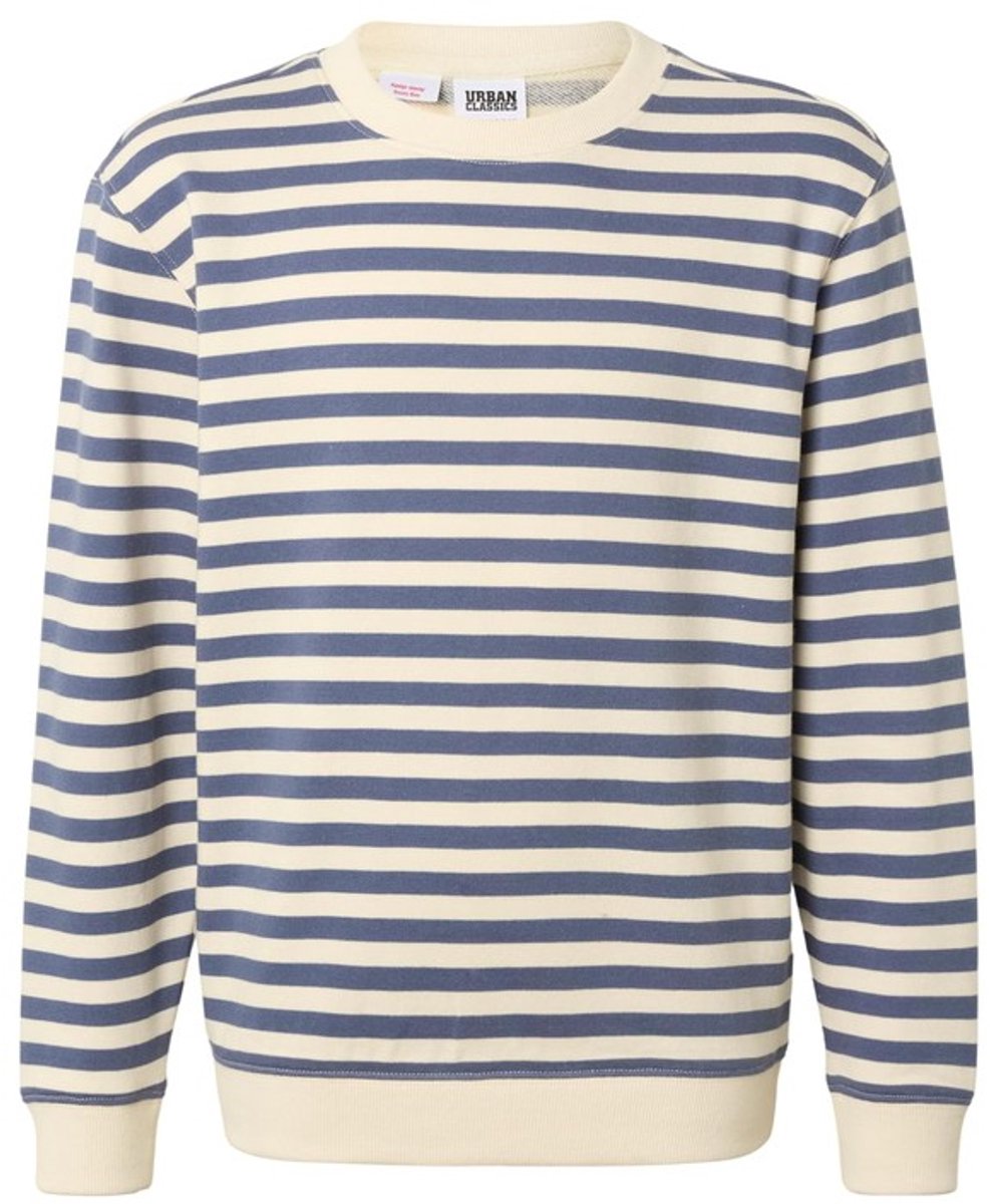 Urban Classics Striped Crewneck Sweater/trui kinderen Kids 134/140 Creme