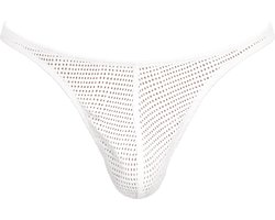 Barcode Berlin Thong Lor White - MAAT M - Erotisch Heren Ondergoed - String voor Man - Sexy mannen String
