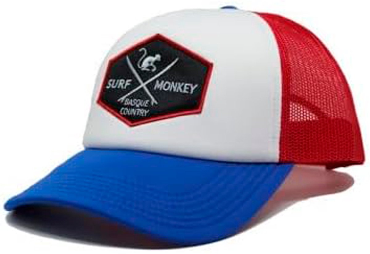 Surf Monkey - Trucker Cap -Schuim - One Size - Snapback - Blauw rood
