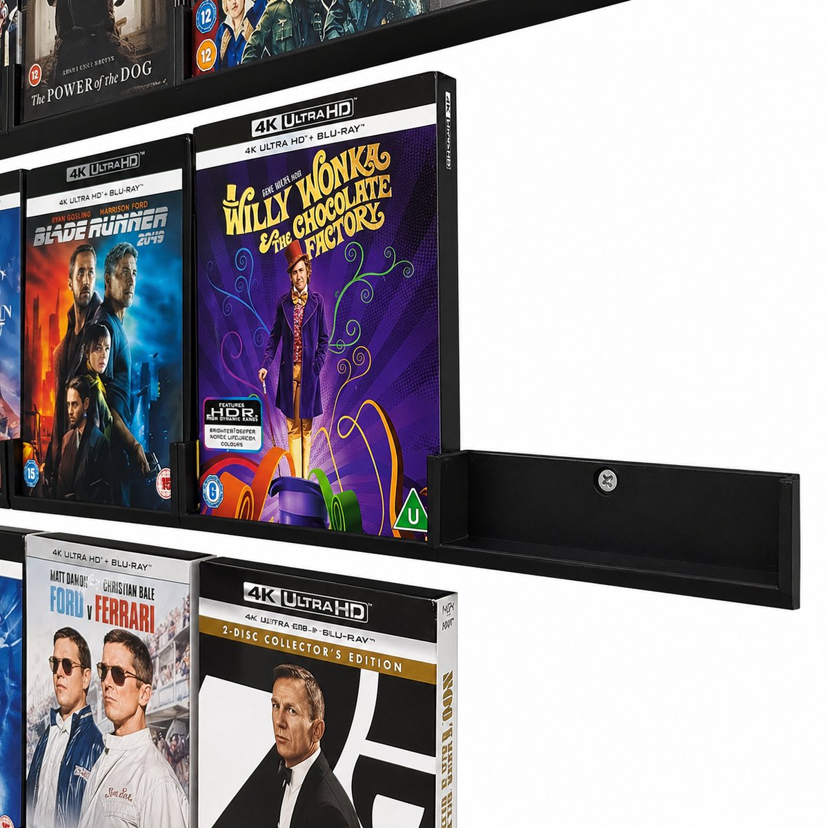 Muurbeugel/Wall Mount Voor Media Cases - Blu-ray - DVD - PlayStation - Xbox - Ruimtebesparende Wandhouder - Strak Design - Interlock Systeem - 135 x 170 x 15 mm - Zwart
