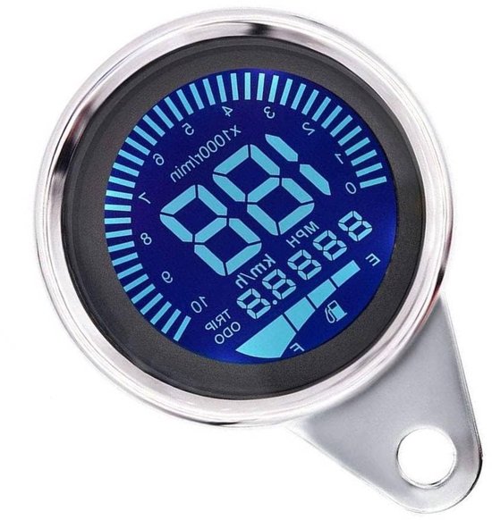 Universele 12V Motorrijders Snelheidsmeter, Toerenteller en Odometer met Brandstofmeter en 7 Achtergrondkleuren van universele — afbeelding 5