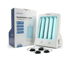 Zonaro Gezichtsbruiner – Zonnebank – Zonnehemel – Gelaatsbruiner – Solarium – Gezichtsbruiner Hals en Schouder – Inclusief 2x Zonnebank Bril – 4x 15W Lampen – Timer & Geheugenfunctie