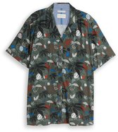 Tom Tailor - Plus Size - Regular Fit Resort-overhemd met korte mouwen van viscose - Maat 4XL - leaf green beach design