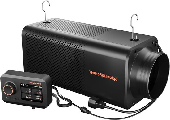 2-in-1 Afzuigventilator 150 mm met Koolstoffilter, Temperatuur- en...