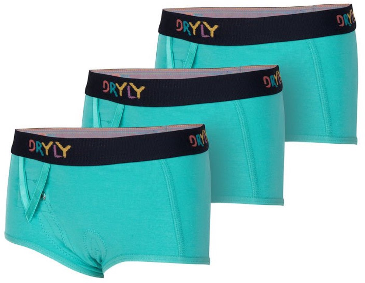 Dryly Plaswekkerbroekje Meisjes (3-pack) - Zindelijkheidstraining - Hipster - Blauw - Plaswekker - Maat 170-176