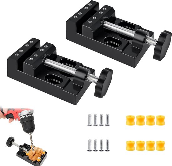 Foto: Mini schroef 2 stuks parallel openende tafelklem ideaal voor diy hobbys sieraden en ambachten