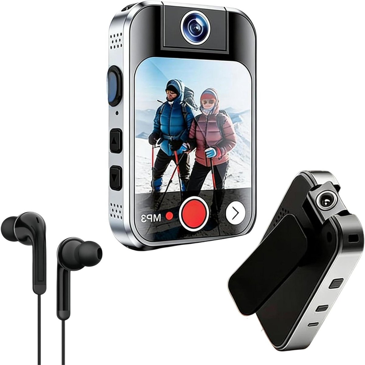 MP3 speler - Muziekspeler Digitale audiospeler - Sport en entertainment - Met camera en clip - 2 inch touchscreen - Zwart