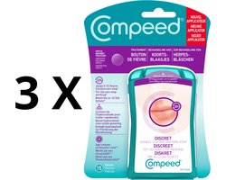 COMPEED Patch tegen koortsblaasjes tripack 3 x 15 stuks - discreet en helend