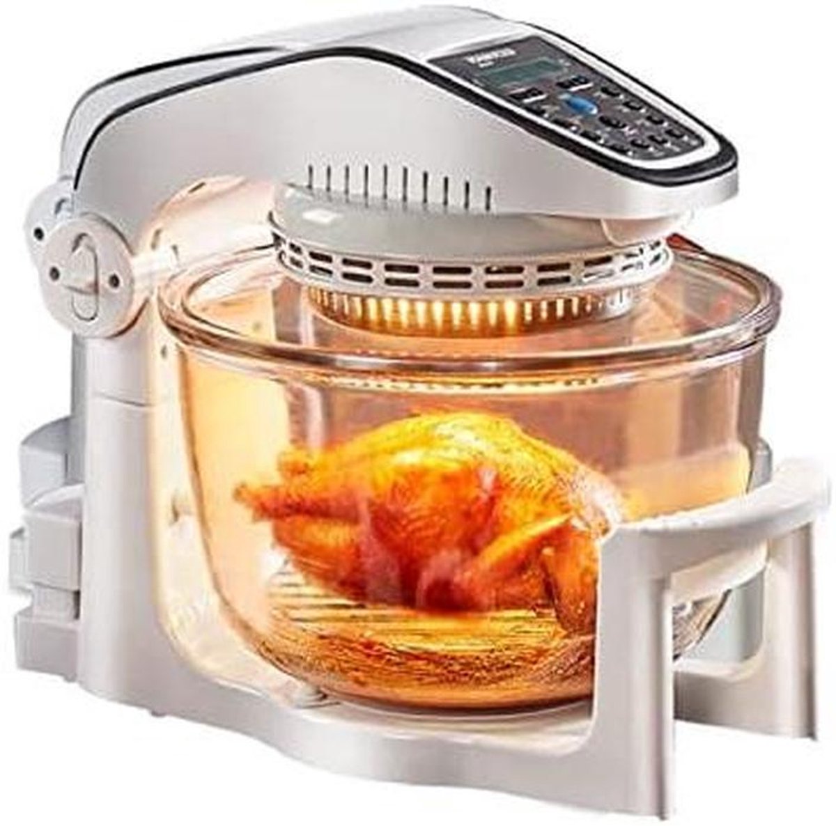 Heteluchtoven - Multicooker - Snel Koken - Grote Glazen Kom - 10L Capaciteit - Zilver