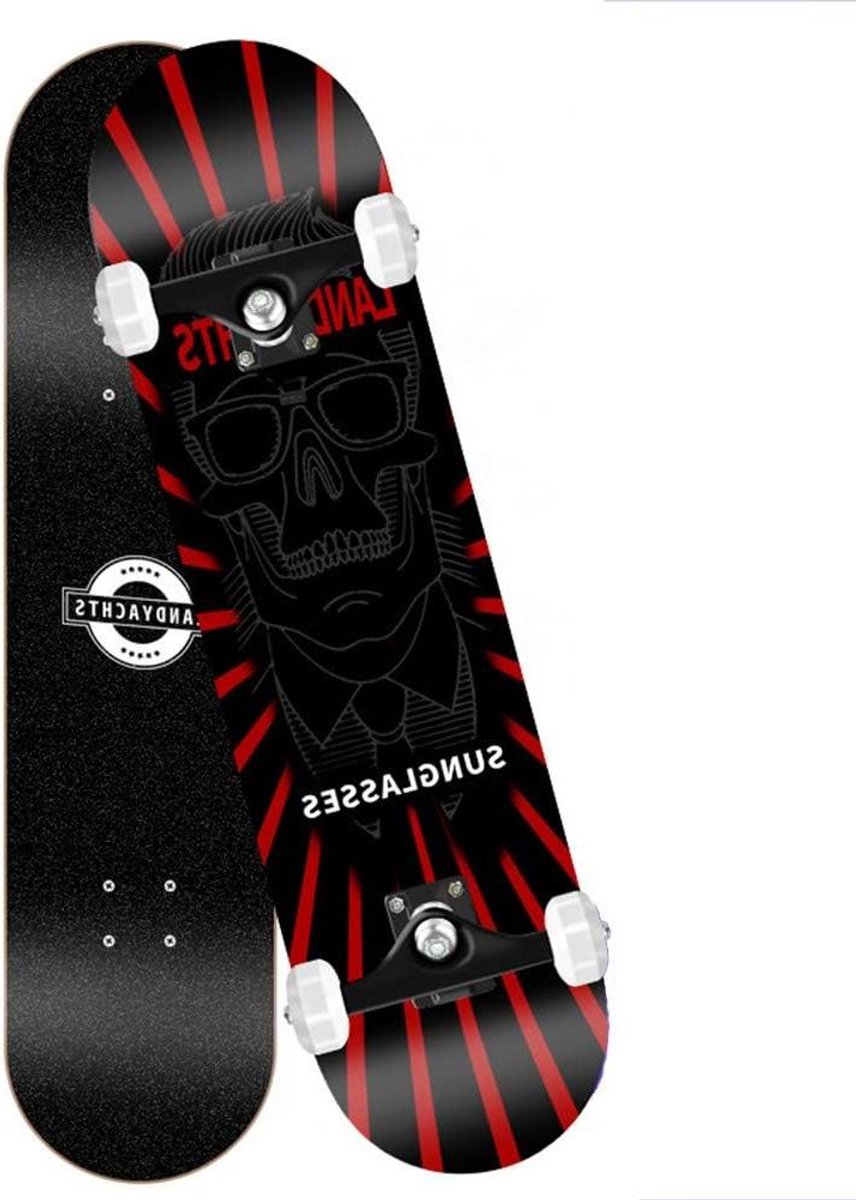 Compleet Skateboard Beginnersboard Tricks Uitvoeren Dubbele Kick Design 31 Inch