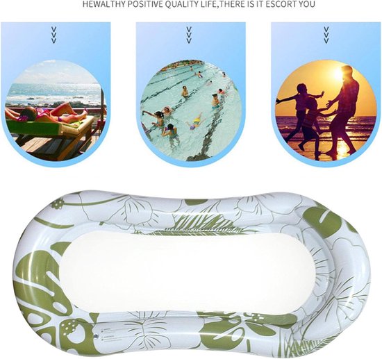 Zwembadstoel - Drijvend vlot - Zomerse ontspanning - Duurzaam PVC - 160 x 90 cm - Groen — afbeelding 3
