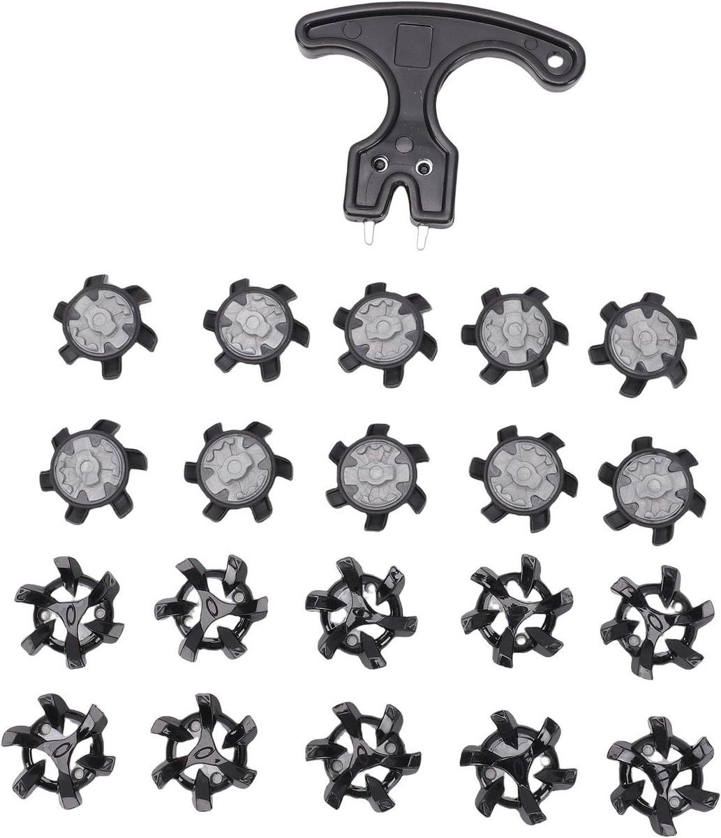Vervangingsset Schoenplaatjes - Noppen set - Sportieve Prestaties - Verbeterde Grip - 20 stuks - Zwart