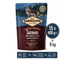 Carnilove salmon sensitive / long hair - 6 kg - 1 stuks