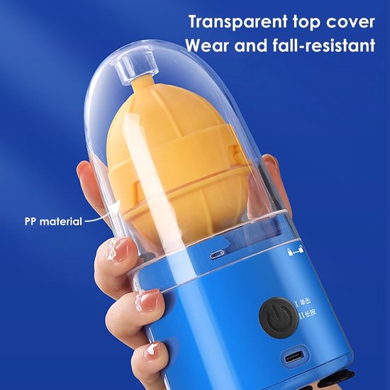 Eiershaker Eimixer - Keuken Gadget - Eieren Mengen - Stabiele Zuignap - 17.2 x 8.3 cm - Blauw — afbeelding 3