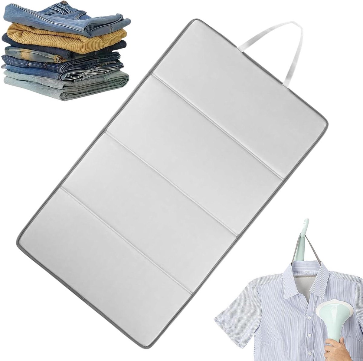 Kledingstomer Plank - Stoomplank - Kleding Verzorgen - Opvouwbaar Ontwerp - 67 x 406 cm - Grijs