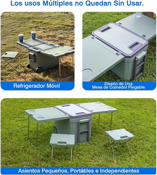 Passieve koelbox - Mobiele thermobox - Outdoor activiteiten - 3-in-1 functie - 32 liter - Groen — afbeelding 5