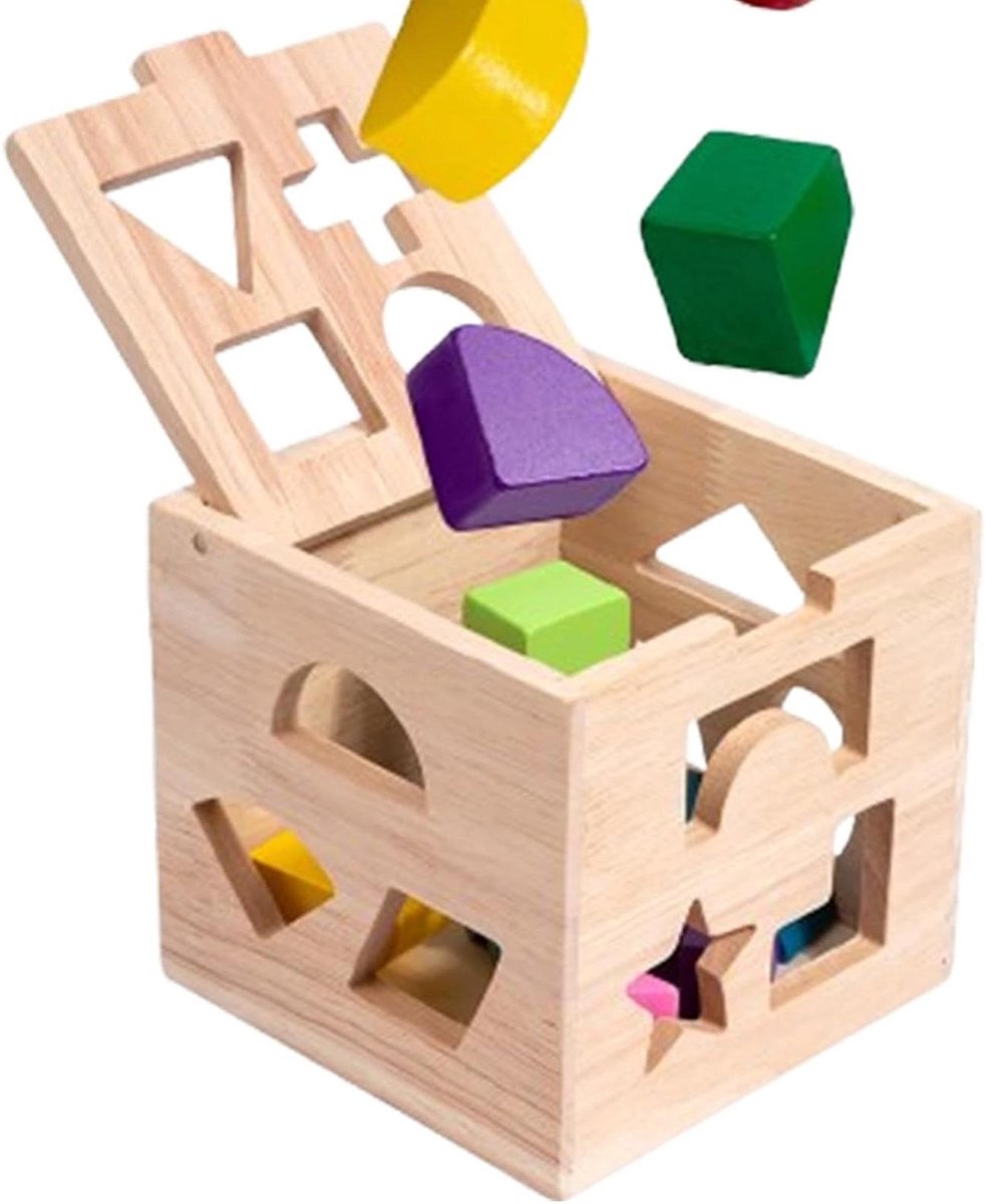 Vormen Sorteer Speelgoed - Cognitief Leren - Baby Ontwikkeling - Duurzaam Houten Materiaal - 138 x 138 x 13 cm