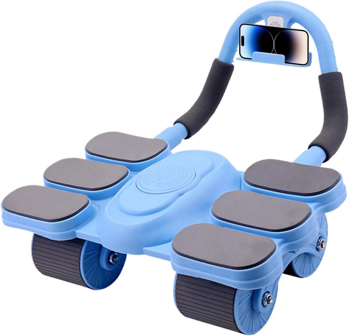 Buikspierroller - Core trainer - Kracht opbouwen - Ergonomische handgrepen - 28.7 cm - Blauw