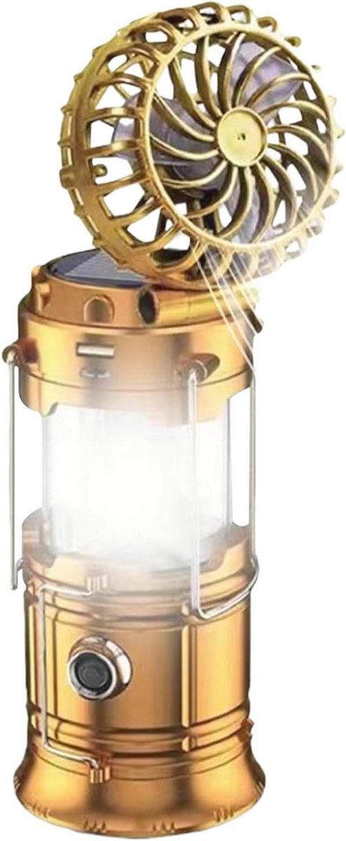 Zonneventilator - Camping ventilator - Buitenactiviteiten - Hybride opladen - 15 cm dik - Uniek