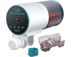 Aquarium voederautomaat - Vis voederdispenser - Automatisch voeren - Vaste porties - 230 ml - Zwart