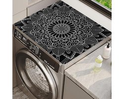 Wasmachine Mat - Droger Beschermer - Apparaten Beschermen - Sneldrogend Antislip - 60 x 60 cm - Zwart