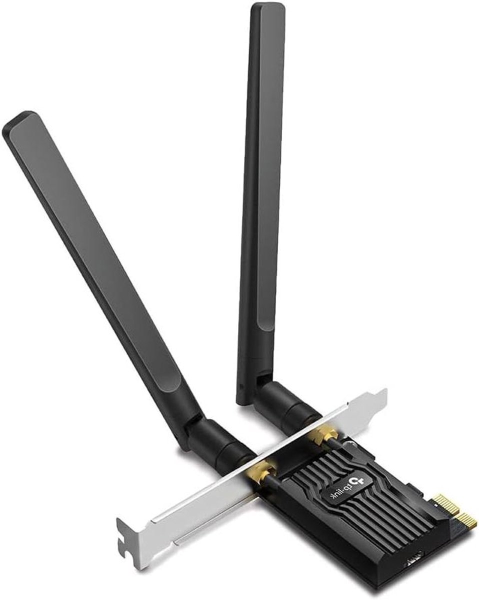 Wifi 6 Bluetooth Adapter - Netwerkkaart PCIe - Snelle Internetverbinding - WPA3 Beveiliging - AX1800 - Zwart