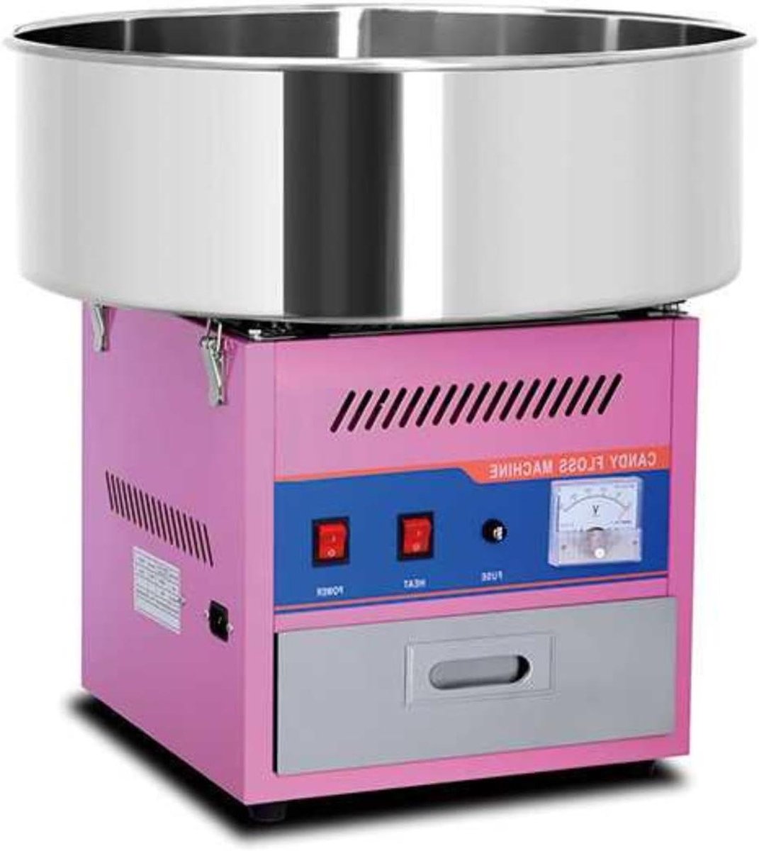 Suikerspin Machine - Suikerspin Apparaat - Feesten Organiseren - Roestvrij Staal - 50 cm Kom - Zilverkleurig