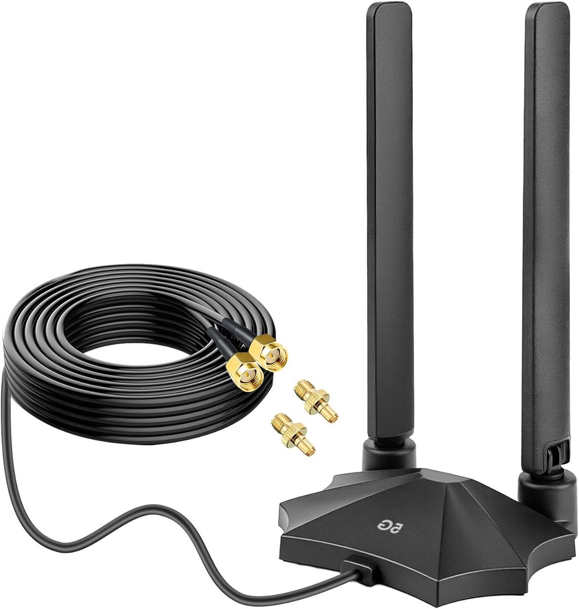 Externe Antenne - Signaalversterker - Mobiel Internet - Magnetische Voet - 2m Kabel - Zwart