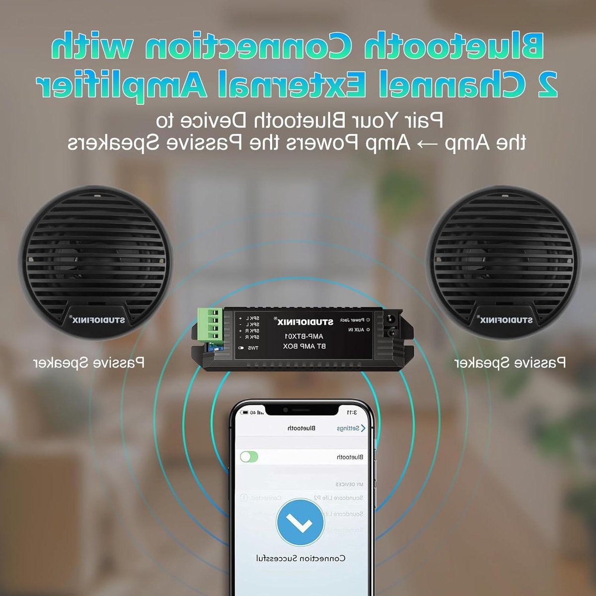 Boot Speakers - Waterdichte Luidsprekers - Muziek Luisteren - Bluetooth Connectie - 3 Inch - Zwart