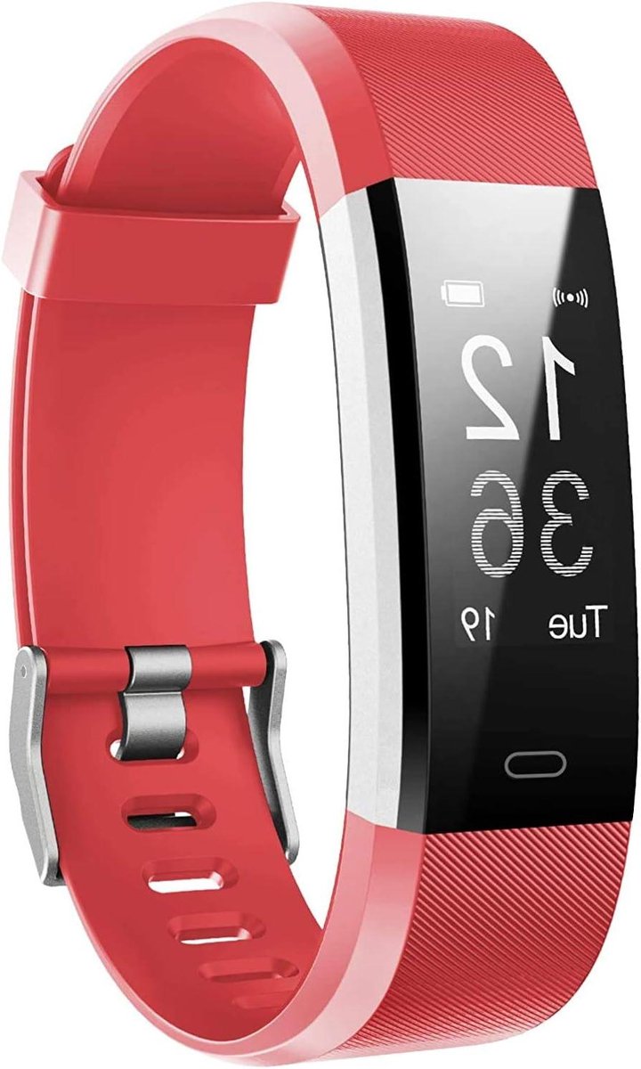 Fitness Tracker Horloge - Smart Band - Activiteiten Meten - Ingebouwde USB - 7 Dagen Batterij - Rood