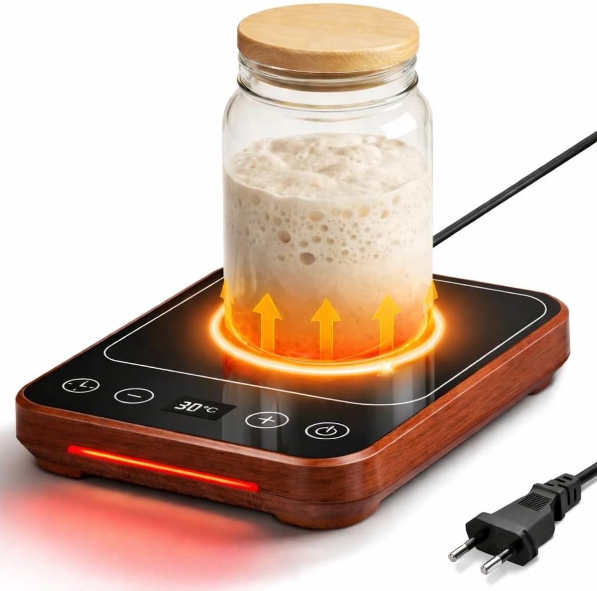 Zuurdesem Starter Warmer - Brood Starter Houder - Optimale Fermentatie - Constante Temperatuur - Compact Formaat