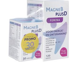 MagneBplusD Femina - 120 + 30 tabletten - fysiologische balans