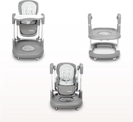 Multifunctionele Kinderstoel 3-in-1: Eetstoel, Loopstoel en Schommel voor Baby's en Peuters — afbeelding 4