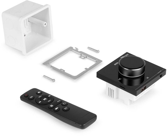 Power Dynamics Powerline B50B inbouw versterker met 2 plafondspeakers - 6.5 inch - 2x 25W - Zwart — afbeelding 2
