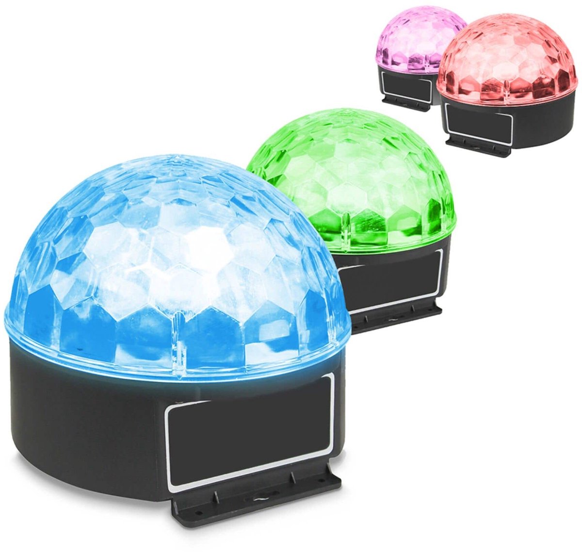 Fuzzix set van 4 Jelly ballen met LED lichteffect en vele bewegende en gekleurde lichtstralen