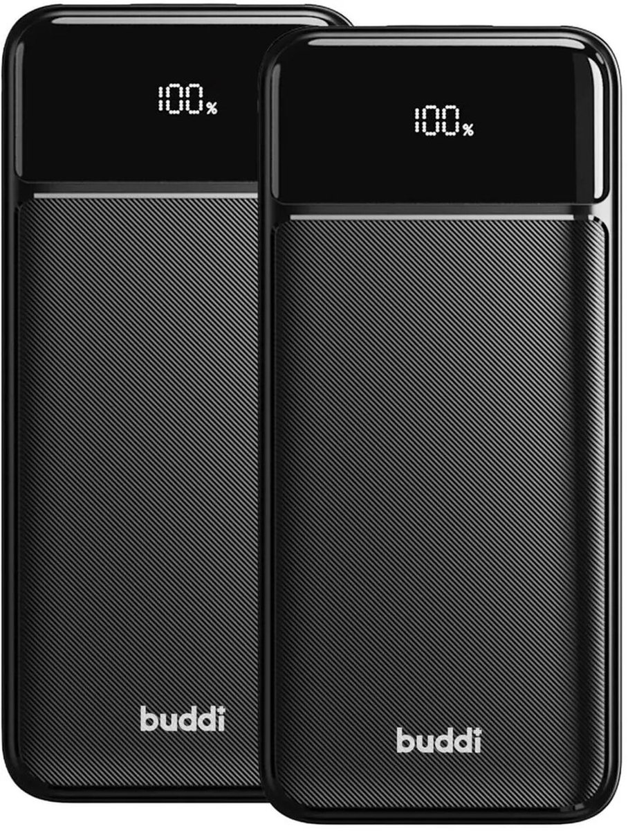 Buddi Boost - Duo Pack 30.000 mAh Powerbank - Reisformaat - LED Display - USB-A - USB-C Snelladen - Universele Draagbare Oplader voor Telefoon & Tablet - Noodpakket - Ideaal voor Handbagage - Zwart – foto 3