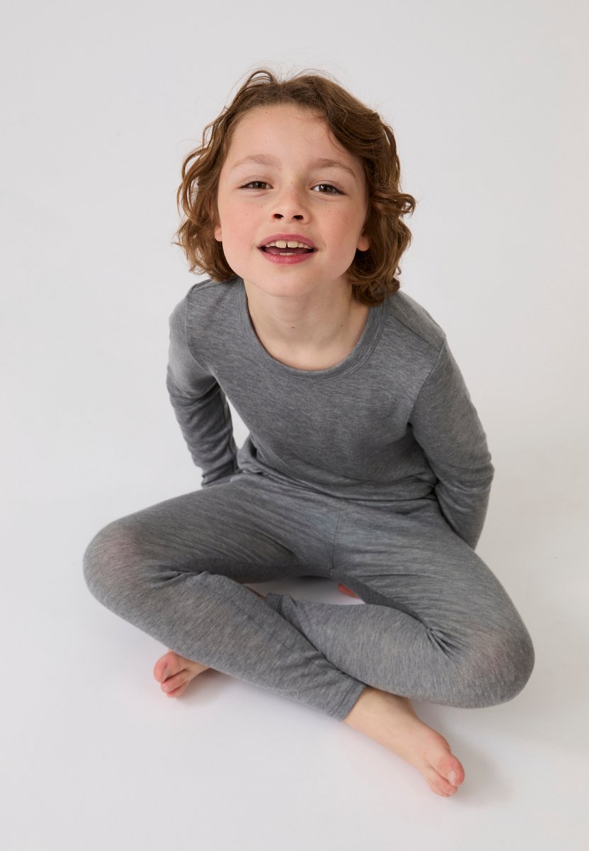 Damart - T-shirt met lange mouwen mix van Thermolactyl Sensitive - Kinderen - Grijs - 12 JAAR